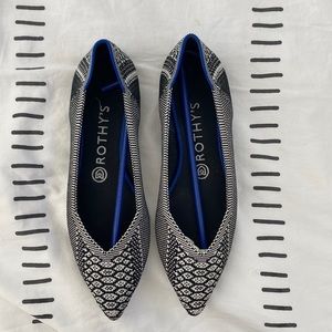 Rothy’s flats; black Python